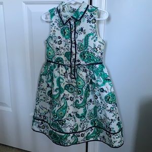 Janie and jack girls dress size 4. Gold buttons navy blue trim